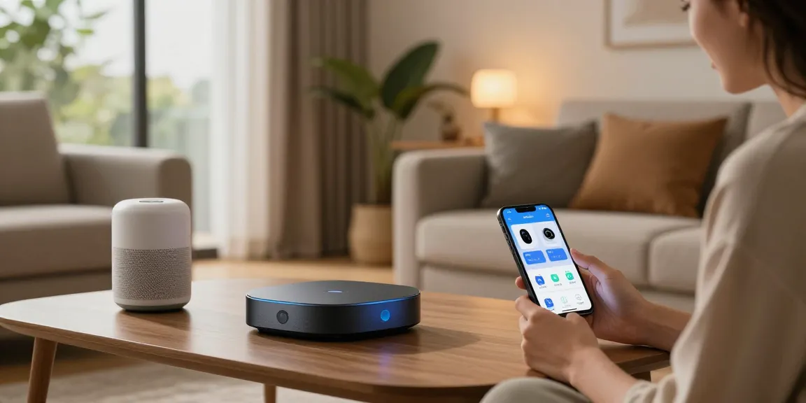 Modern living room showcasing the best smart home gadgets 2026 with sleek devices and cozy atmosphere.