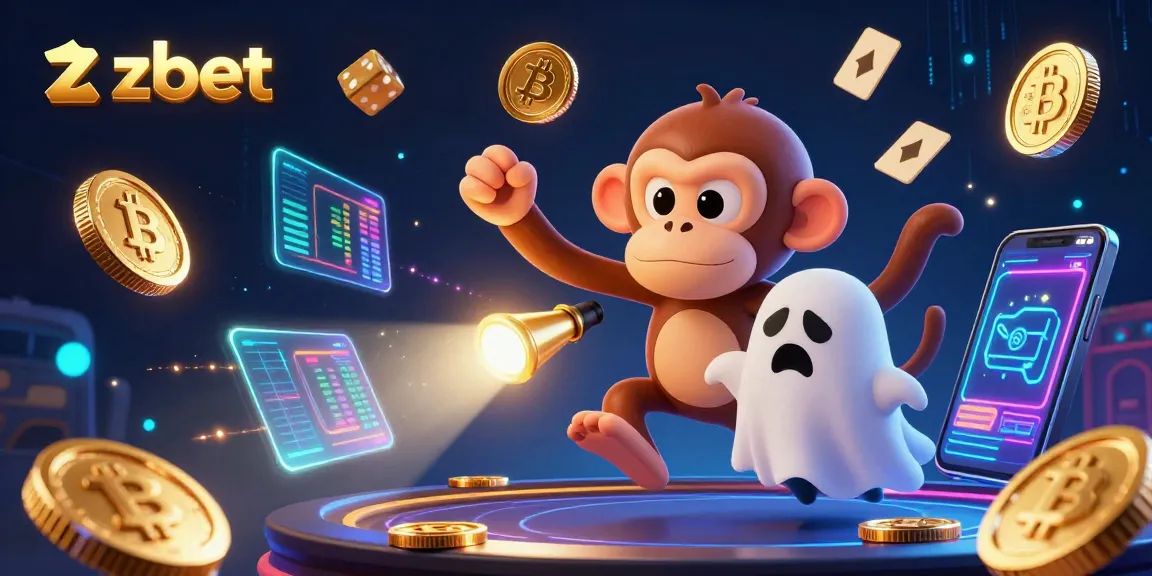 Experience thrilling gameplay with zbet's ghostly fun in a vibrant haunted casino scene.