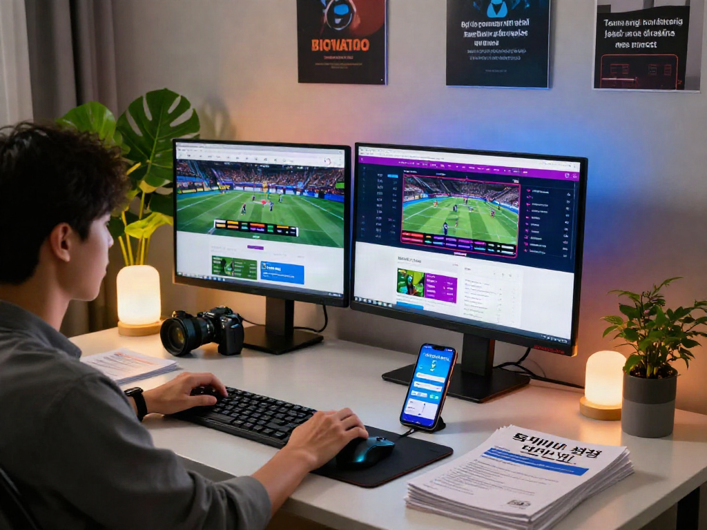토토사이트 검증 먹튀스팟 showcased in a modern betting workspace with live sports and safety guides.