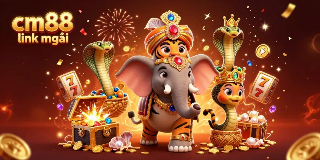 Experience the thrill of the cm88 link mới with vibrant slot reels and dynamic casino elements.