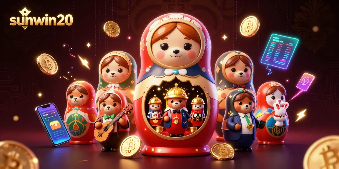 Experience sunwin20's vibrant casino atmosphere with playful bears and crypto elements!